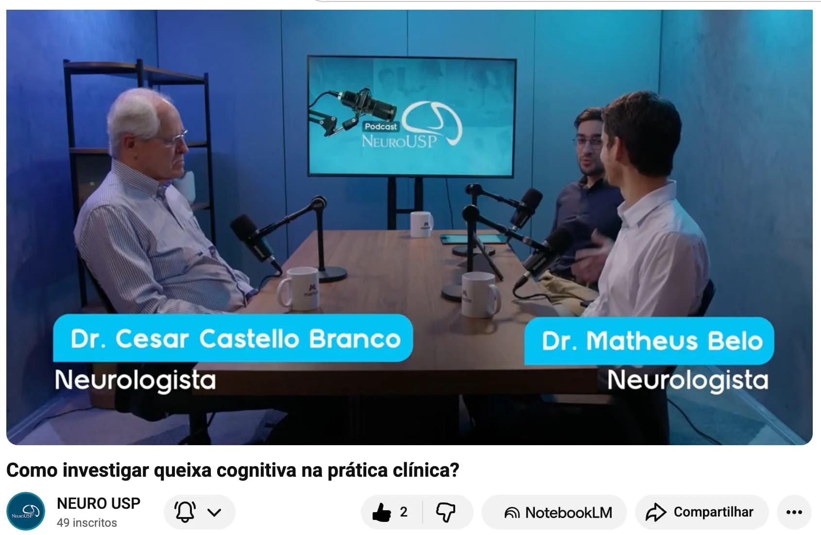 Participação como host no podcast da NeuroUSP